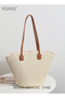 Women's Straw Woven Shoulder Bag, Summer Beach Travel Crossbody Handbag, Classics Satchel Purse Wove - 2