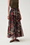 Flared skirt with ruffles