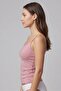 Women's Dusty Rose Bambo Strap Tank Top - 2