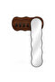 Modern Wall-Mounted Entrance Mirror with Flowing Waves Design, Featuring Clothes Rack and Key Hanger - 2