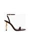 Alivia Women's Red Gold Heeled Sandals