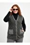 Plus Size Steel Mesh Classic Leopard Pattern Knitted Women's Vest - 2