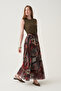 Flared skirt with ruffles - 5