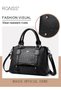 Women's Elegant Patent Leather Shoulder Bag Fashion Crocodile Pattern Design with Large Capacity Han - 5