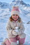 Ribbed Bow Detail Beret for Girls 4-8 Years Old - 3