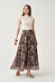 Flared skirt with ruffles