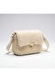 Cream Plush Look Women's Shoulder and Crossbody Bag 18X14 cm - 3