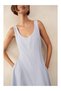 Deep Round Neck Women's Midi Dress - 3