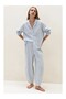 Organic Cotton Checkered Barrel Leg Women's Pajama Set