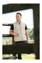 Quilted Vest 1007 High Collar Luxury Design Men's Vest - 2