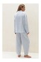 Organic Cotton Checkered Barrel Leg Women's Pajama Set - 3