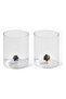 Bloom Glass Cup Set Colorful Handmade Set of 2