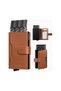Rfid Aluminum Leather Pop-Up Unisex Card Holder Wallet