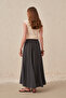 Flared skirt with ruffles