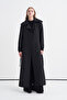 Belted Double-Breasted Long Black Trench Coat 14126 - 3
