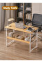 Computer Desk with Shelf, Sturdy Steel Office Table & Gaming Desk, Rounded Corner Design, Scratch Resistant Waterproof Top - 6