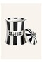 Vice Black/Cream Storage Container, 20 Cm, Glazed Striped Lid Multi-Purpose Container - 2