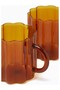 Wave Borosilicate Glass Mug Set - 4