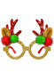 New Year's Pompom Deer Party Glasses