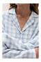 Organic Cotton Checkered Barrel Leg Women's Pajama Set - 2