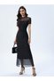 Rochie maxi, neagră - S - 3