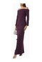 Chanda Off-Shoulder Maxi Women's Dress Dark Purple - 3