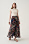 Flared skirt with ruffles - 3