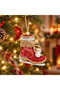 Christmas Tree Ornament Red Skates 12 cm - 6