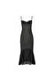 Chiffon Ruffle Ruched Bust Midi Dress Cowl Neck Midi Women's Dress - 2