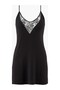 Lazy Days Satin Look Modal Silk Nightgown with Lace Detail and Deep Back Cutout