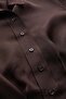 Satin Surface Pleated Waist Long Sleeve Regular Shirt - 5