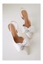 By Women's Satin Bow Detailed Slingback Heeled Shoes - 3