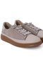 Women's Genuine Leather Rubber Laced Nubuck Detailed Casual Shoes with Patches B4750 - 3