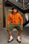 Men's Full Zipper Orange Sports Raincoat & Windbreaker - 3