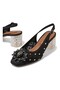 Chelsea 60 Block Slingback Leather Luxury Design Heeled Shoes - 5
