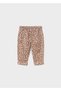 Baby Girl Elastic Leopard Patterned Trousers Brown 2553 - 2