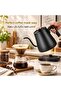Electric Specialty Coffee Pot 1000W 1000ml-Black - 4