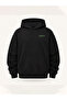 Unisex Women's and Men's Underground Design Text Printed Oversize 3 Thread Hooded Sweatshirt - 2