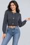 Women's Shiny Buttoned Knitwear Cardigan - 2