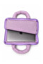 Bow Embroidered Parachute Laptop Bag Lilac - 3