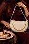 Marly women's faux leather chain accessory shoulder bag cream - 3