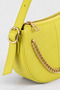 Marly women's faux leather shoulder bag with chain accessory in lemon yellow - 4