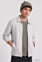 Gray Comfortable Fit Men's Jacket - 88494 - 2