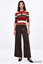 Wide Leg Pleated High Waist Regular Trousers - 6
