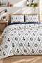 Easy-Iron Duvet Cover Set Double Size Anchor Navy Blue - 3