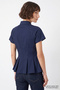 Low Sleeve Pleated Zigzag Stitched Slim Fit Shirt - 2