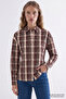 Back Pleated Long Sleeve Slim Fit Snap Button Shirt - 5