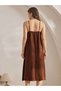 Rochie midi, maro - M - 2