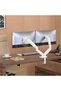 15-32″ Lcd / Led Dual Monitor Holder Arm Vesa Monitor Stand with Shock Absorber White Ex813 - 2