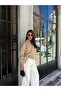 Women's Beige Belted Short Jacket - 4
